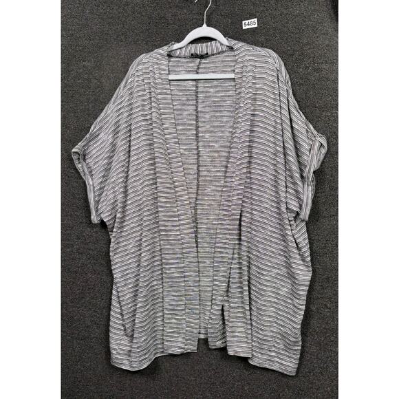 Lane Bryant Open Front Cardigan Sweater Womens Size 22/24 Gray Geometric Print - Picture 1 of 7